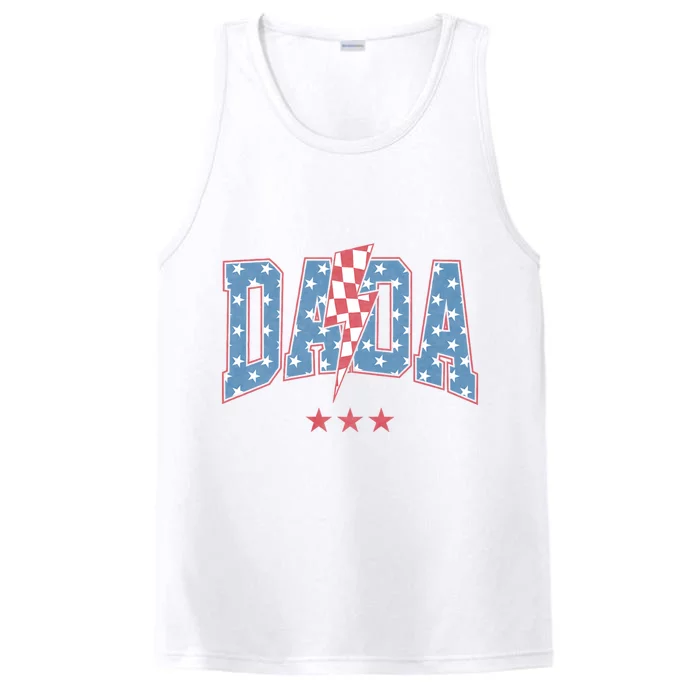 Mama Dada Mini 4th Of July American Family Matching Performance Tank