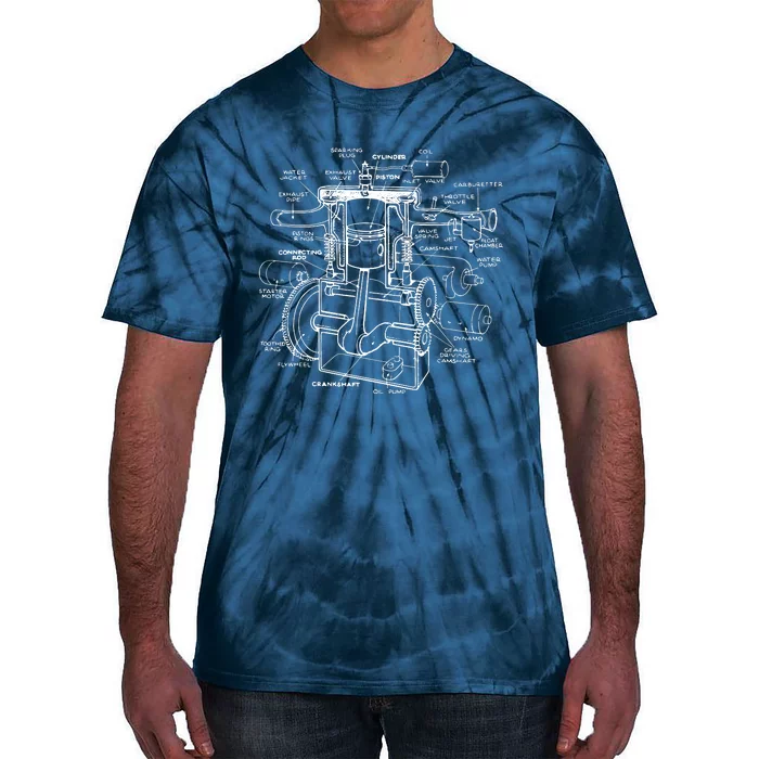 Machine Details Mechanic Tie-Dye T-Shirt