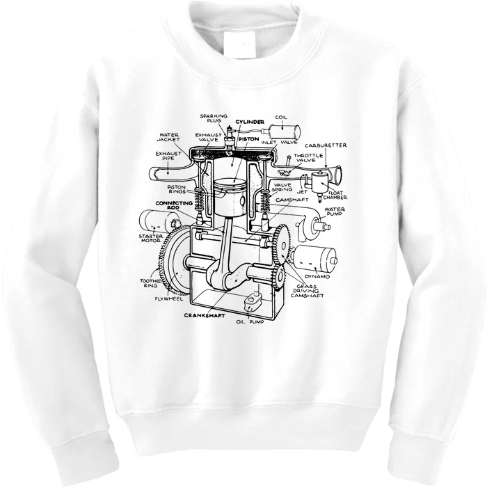 Machine Details Mechanic Kids Sweatshirt