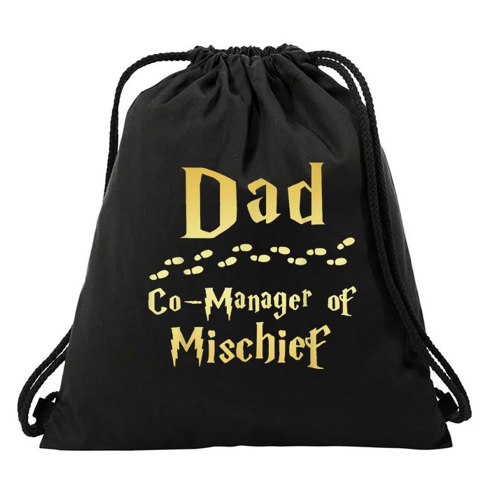 Magical Dad Manager Of Mischief Birthday Family Matching Drawstring Bag