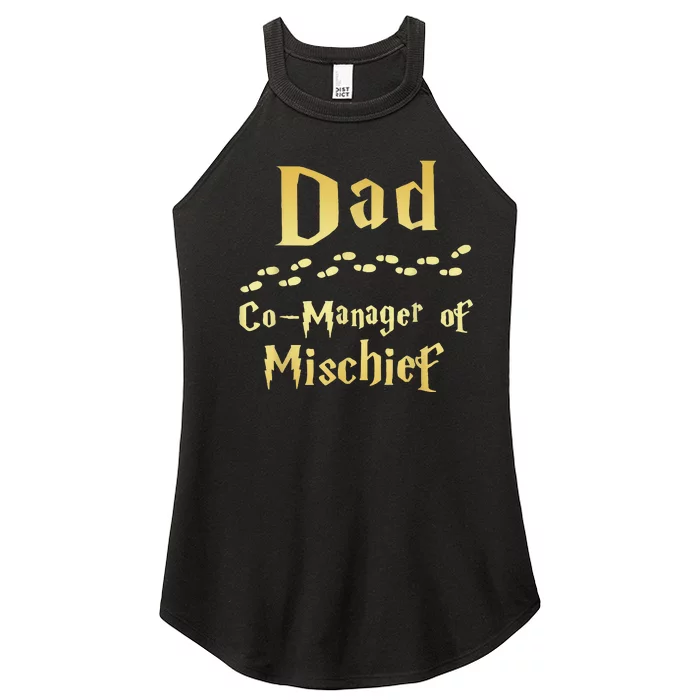 Magical Dad Manager Of Mischief Birthday Family Matching Women’s Perfect Tri Rocker Tank