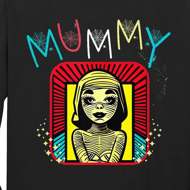 Mummy Deady Matching Mom Dad Halloween Pop Art Style Long Sleeve Shirt