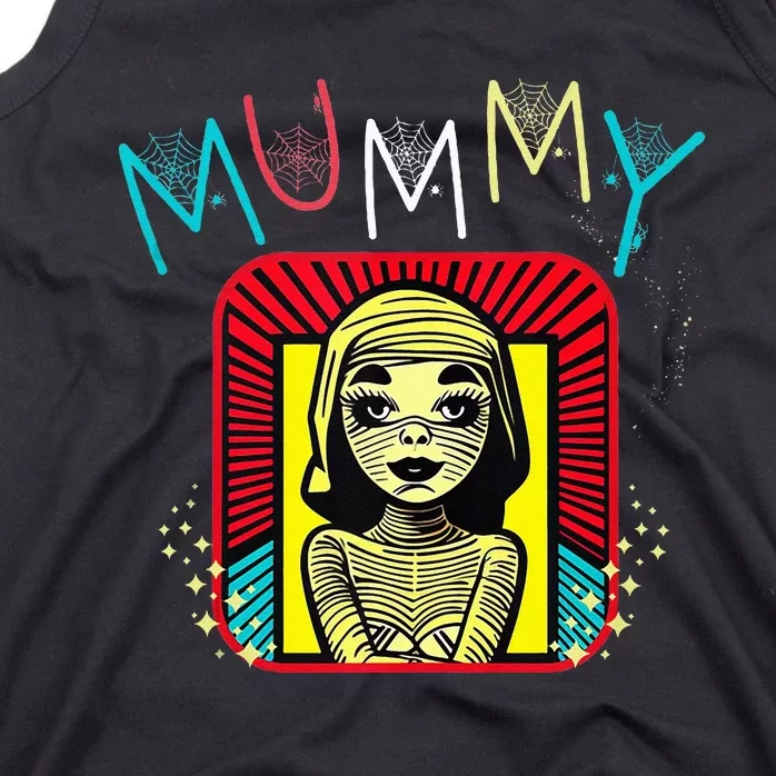 Mummy Deady Matching Mom Dad Halloween Pop Art Style Tank Top