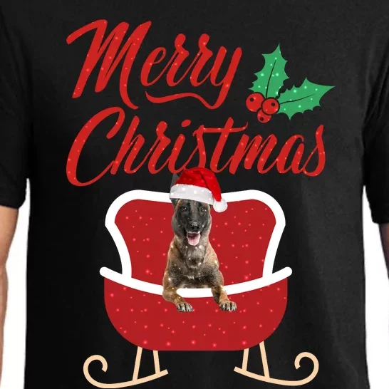 Malinois Dog Merry Christmas Design For The Holiday Season! Pajama Set