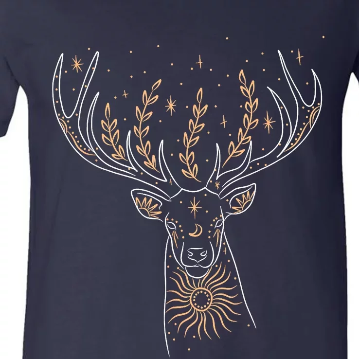 Mystic Deer V-Neck T-Shirt