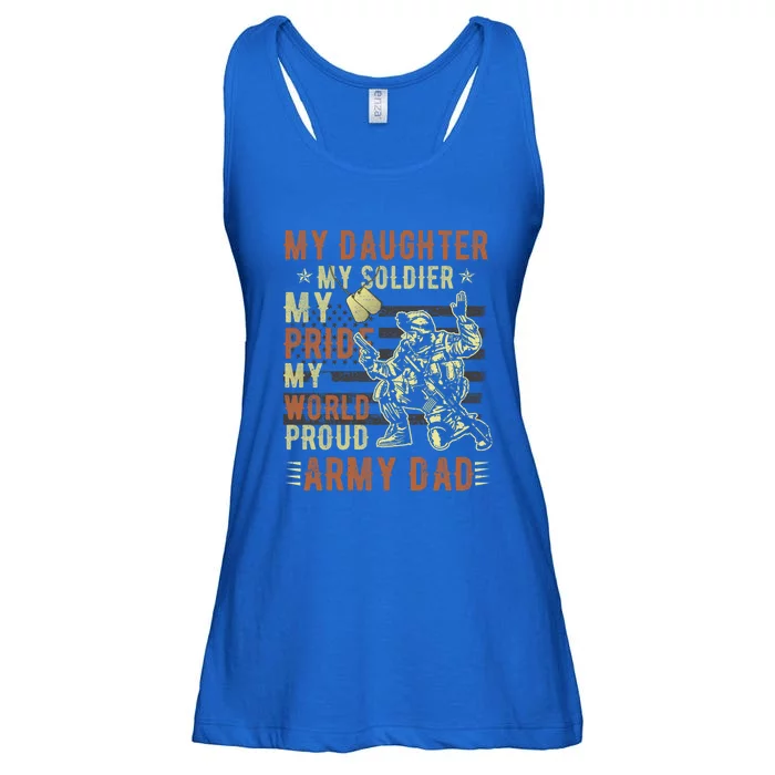 My Daughter My Soldier Hero Proud Army Dad Military Father Great Gift Ladies Essential Flowy Tank