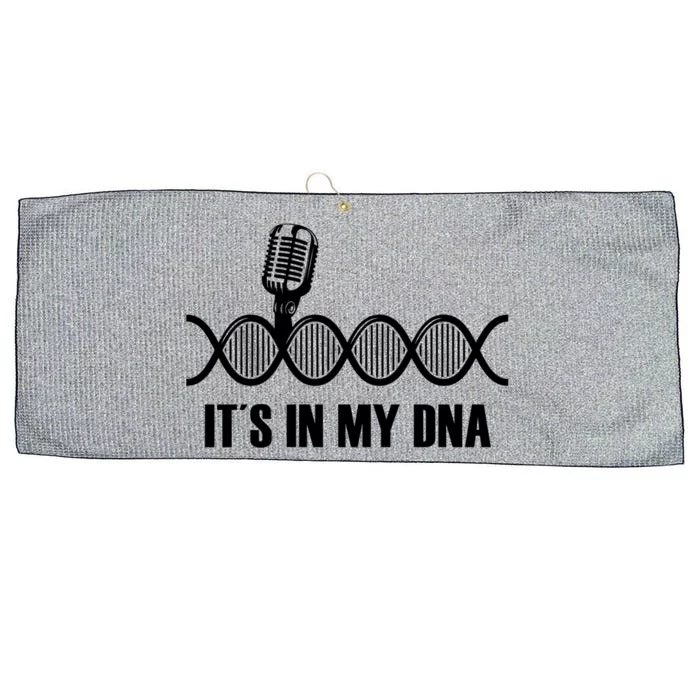 My Dna Microphone Sing Studio Record Singer Lyrics Artist Gift Large Microfiber Waffle Golf Towel