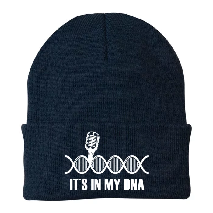 My Dna Microphone Sing Studio Record Singer Lyrics Artist Gift Knit Cap Winter Beanie