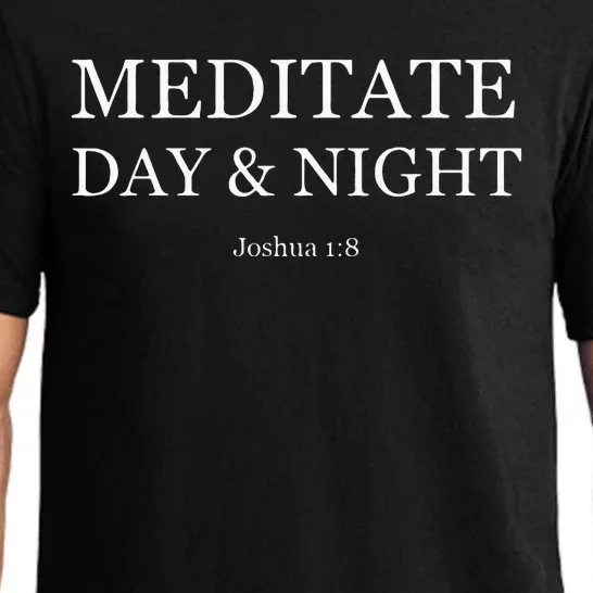 Meditate Day & Night Christian Bible Verse Joshua 18 Pajama Set