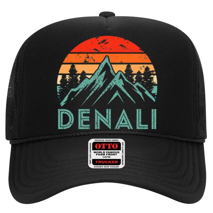 Mt. Denali National Park Alaska Denali High Crown Mesh Trucker Hat