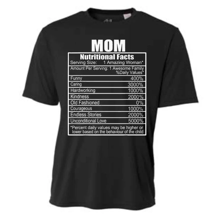 Mothers Day Nutrition Facts Mom Nutritional Facts Cooling Performance Crew T-Shirt