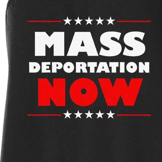 Mass Deportation Now Protest Women's Racerback Tank