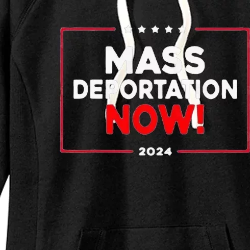 Mass Deportation Now 2024 Women's Fleece Hoodie