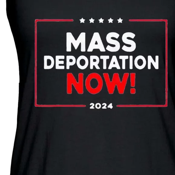 Mass Deportation Now 2024 Ladies Essential Flowy Tank