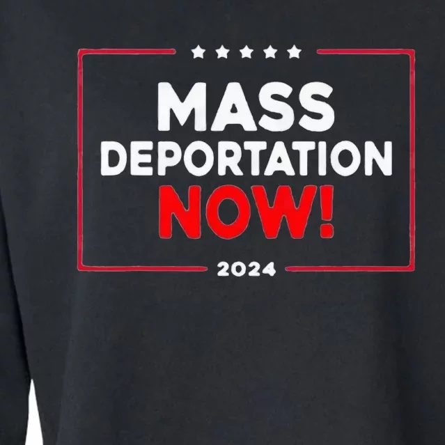 Mass Deportation Now 2024 Cropped Pullover Crew