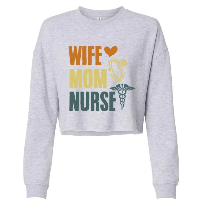 MotherS Day Nurses Day Nurse Week Ideas Lpn Rn Nurse Mom Gift Cropped Pullover Crew