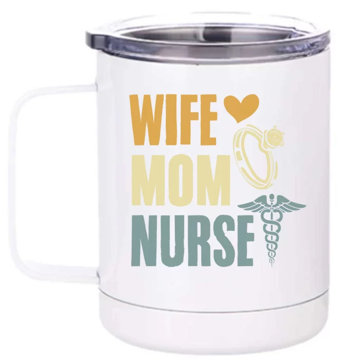 MotherS Day Nurses Day Nurse Week Ideas Lpn Rn Nurse Mom Gift Front & Back 12oz Stainless Steel Tumbler Cup