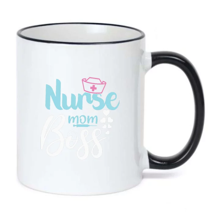 Mother's Day NURSE MOM BOSS Fitted Gift Black Color Changing Mug