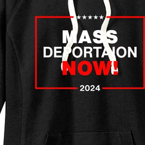 Mass Deportation Now 2024 Women's Fleece Hoodie