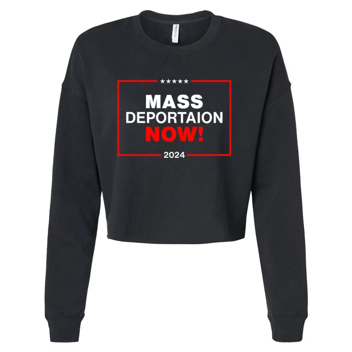 Mass Deportation Now 2024 Cropped Pullover Crew