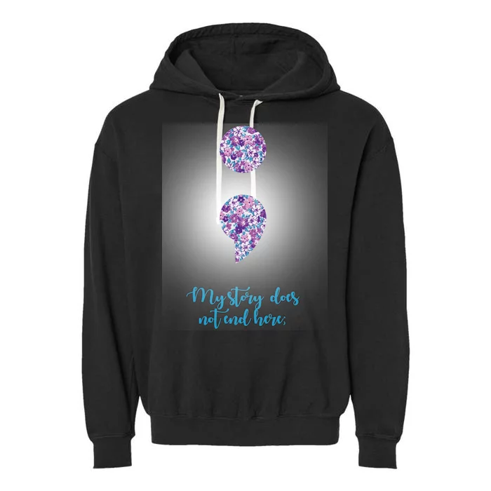 Mystery Does Not End Here Alzheimer's Awareness Garment-Dyed Fleece Hoodie