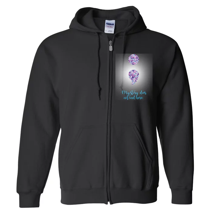 Mystery Does Not End Here Alzheimer's Awareness Full Zip Hoodie