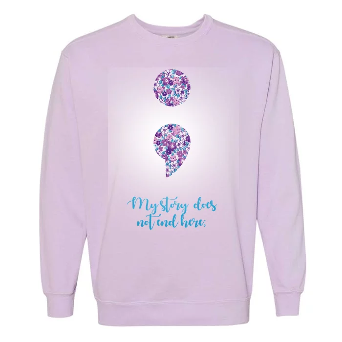 Mystery Does Not End Here Alzheimer's Awareness Garment-Dyed Sweatshirt