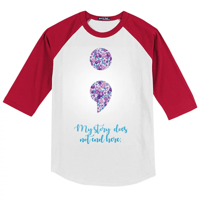 Mystery Does Not End Here Alzheimer's Awareness Kids Colorblock Raglan Jersey