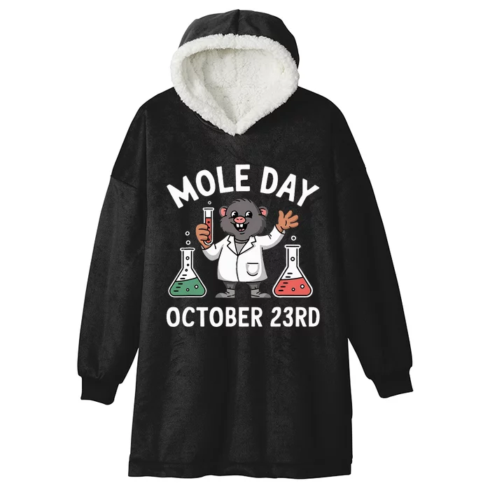 Mole Day October 23rd Funny Chemistry Teacher Graphic Hooded Wearable Blanket