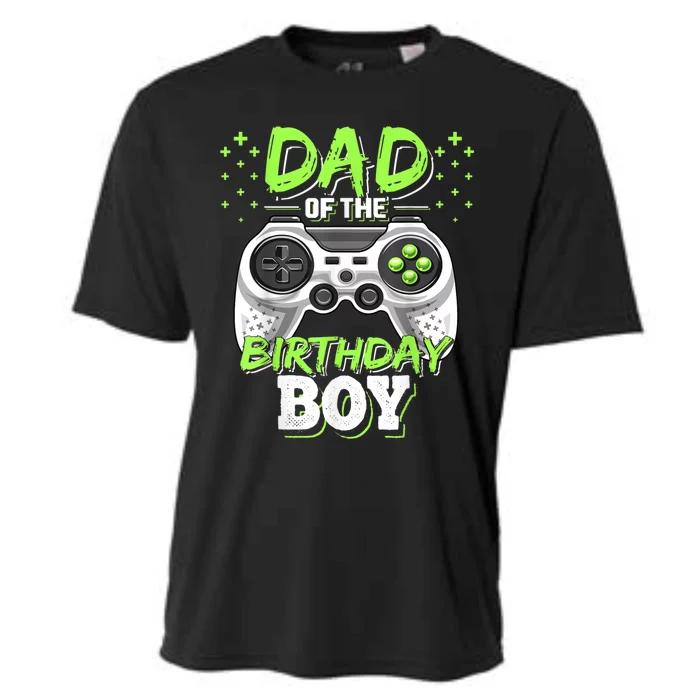 Men Dad Of The Birthday Boy Matching Video Gamer Birthday Party Cooling Performance Crew T-Shirt