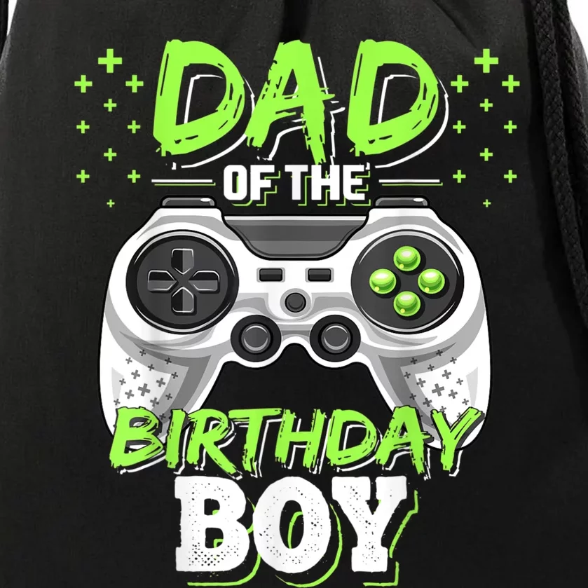 Men Dad Of The Birthday Boy Matching Video Gamer Birthday Party Drawstring Bag