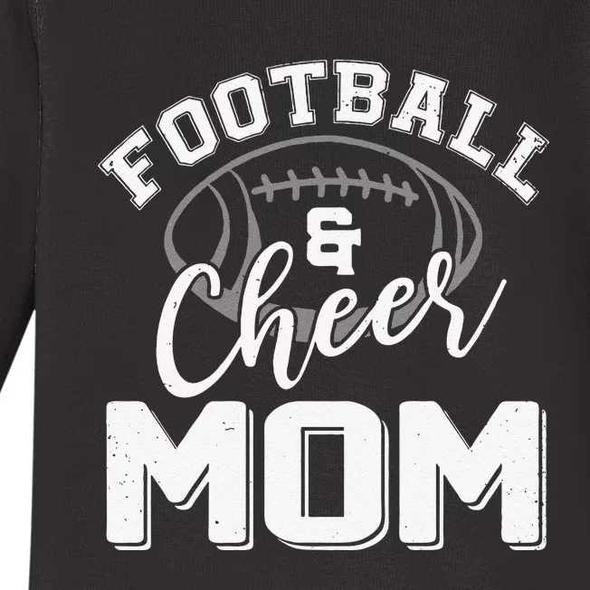 Mother's Day Outfit For Mama, Aunt Football And Cheer Mom Baby Long Sleeve Bodysuit