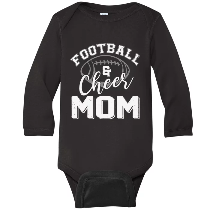 Mother's Day Outfit For Mama, Aunt Football And Cheer Mom Baby Long Sleeve Bodysuit