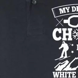 My Drug Of Choice Is White Powder Ski Lover Skiing Softstyle Adult Sport Polo