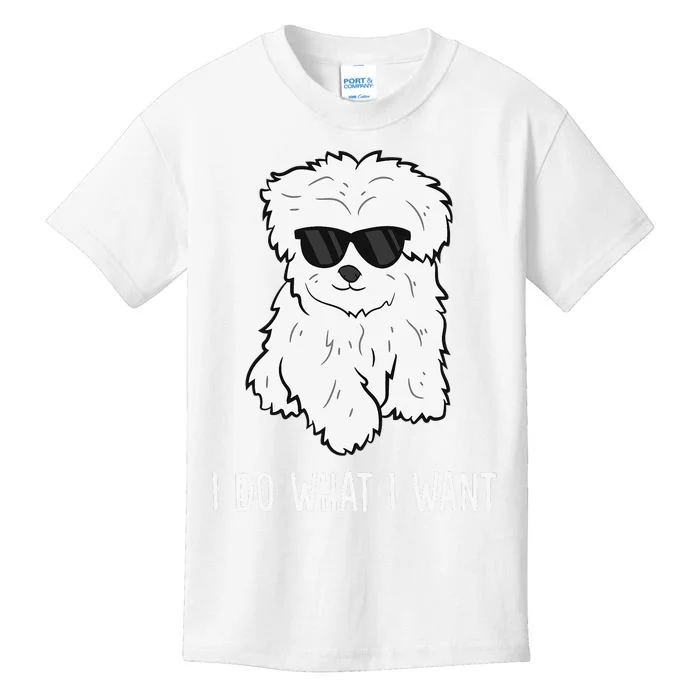 Maltese Dog Owner I Do What I Want Pet Maltese Kids T-Shirt