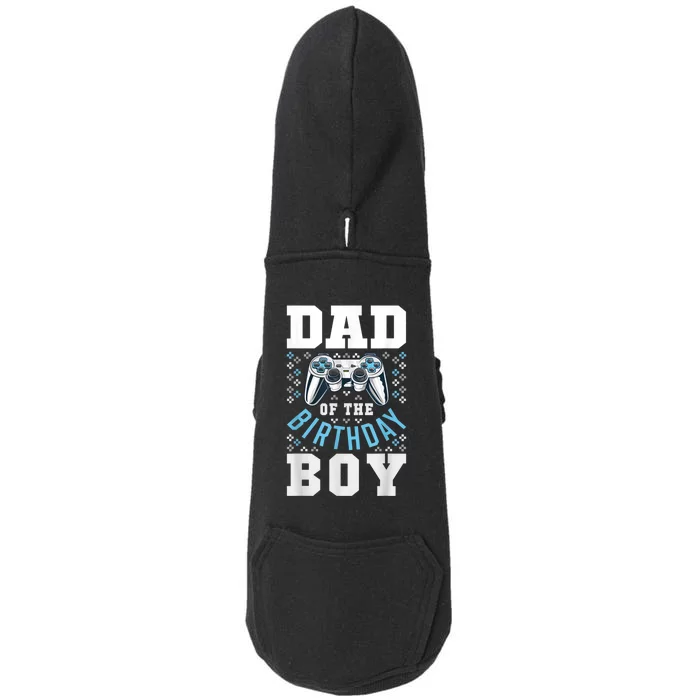 Men Dad Of The Birthday Boy Matching Video Gamer Birthday Party Doggie 3-End Fleece Hoodie