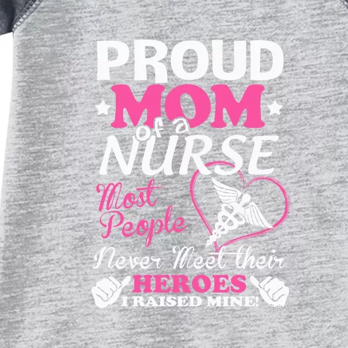 Mother's Day Proud Mom Of A Nurse Heroes I Raised Mine Gift Infant Baby Jersey Bodysuit