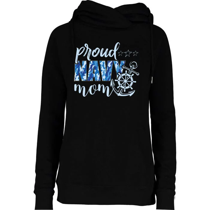 Memorial Day Proud Na'vy Mom Womens Funnel Neck Pullover Hood