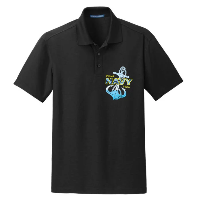 Memorial Day Proud Nav'y Mom Dry Zone Grid Performance Polo