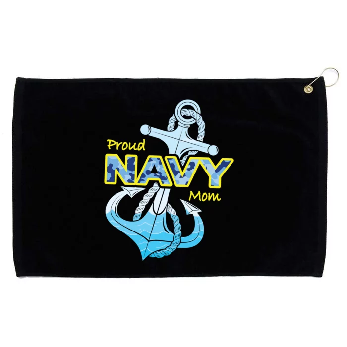 Memorial Day Proud Nav'y Mom Grommeted Golf Towel