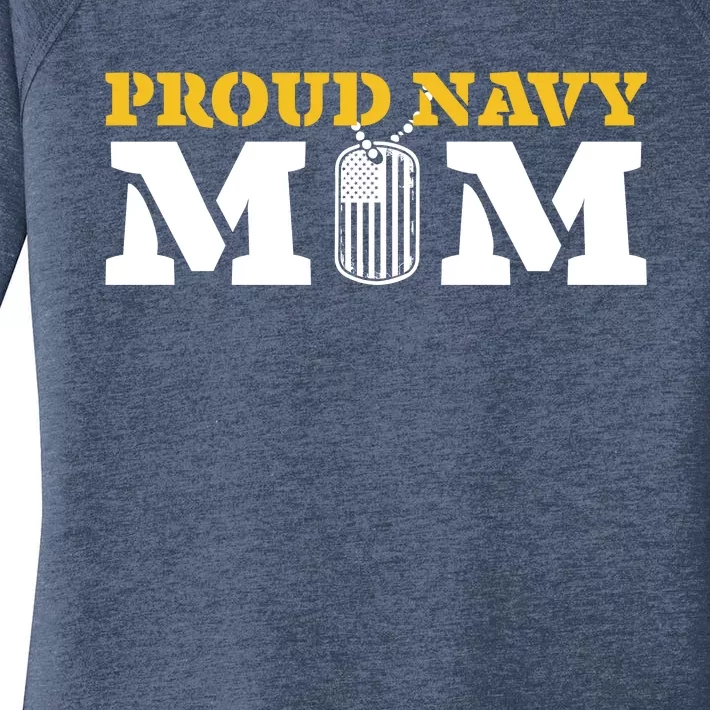 Memorial Day Proud Nav'y Mom Women's Perfect Tri Tunic Long Sleeve Shirt