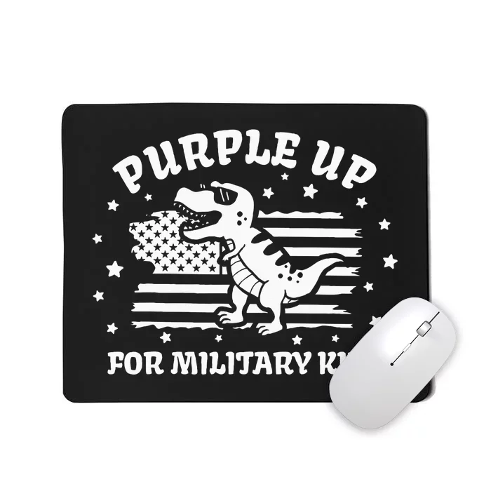 Military Dinosaur Purple Up For Military Child Month Mousepad