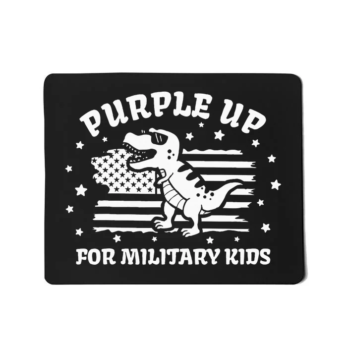 Military Dinosaur Purple Up For Military Child Month Mousepad