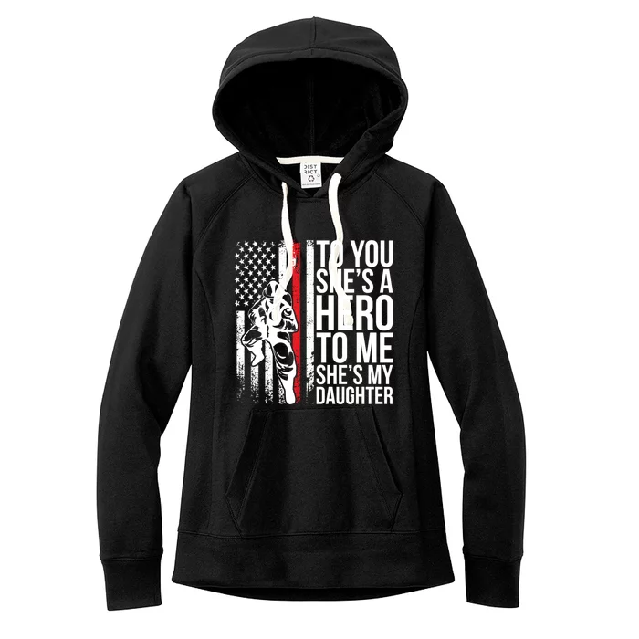 My Daughter Proud Fire Mother Firefighter Mom Gift Women's Fleece Hoodie