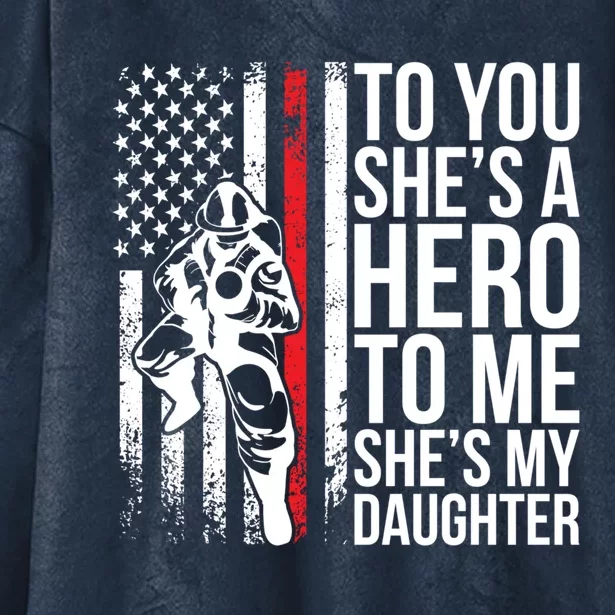 My Daughter Proud Fire Mother Firefighter Mom Gift Hooded Wearable Blanket