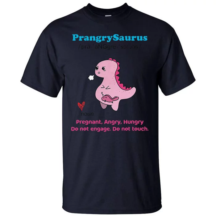 Mother's Day Pregnant Mom Prangrysaurus Pregnancy Surprise Tall T-Shirt