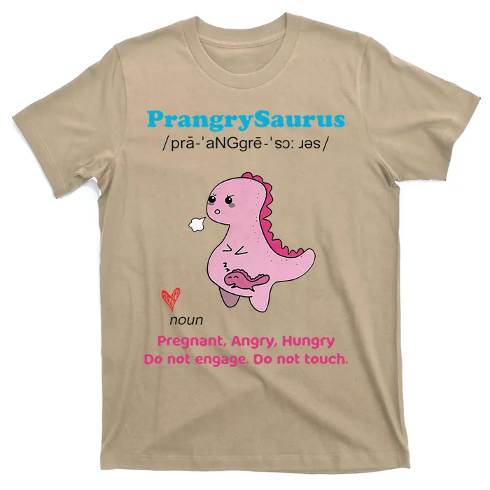 Mother's Day Pregnant Mom Prangrysaurus Pregnancy Surprise T-Shirt