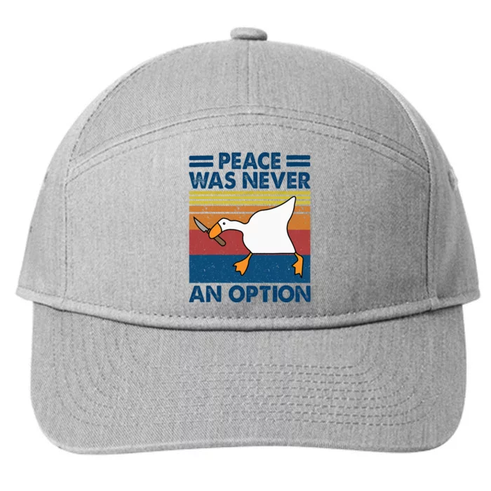 Murder Duck Peace Was Never An Option Duck With Knife Meme 7-Panel Snapback Hat