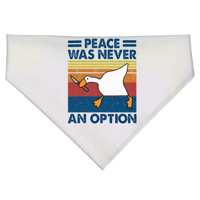 Murder Duck Peace Was Never An Option Duck With Knife Meme USA-Made Doggie Bandana