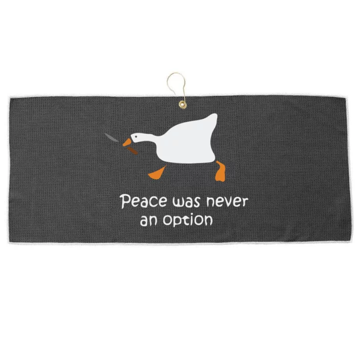 Murder Duck Peace Was Never An Option Large Microfiber Waffle Golf Towel